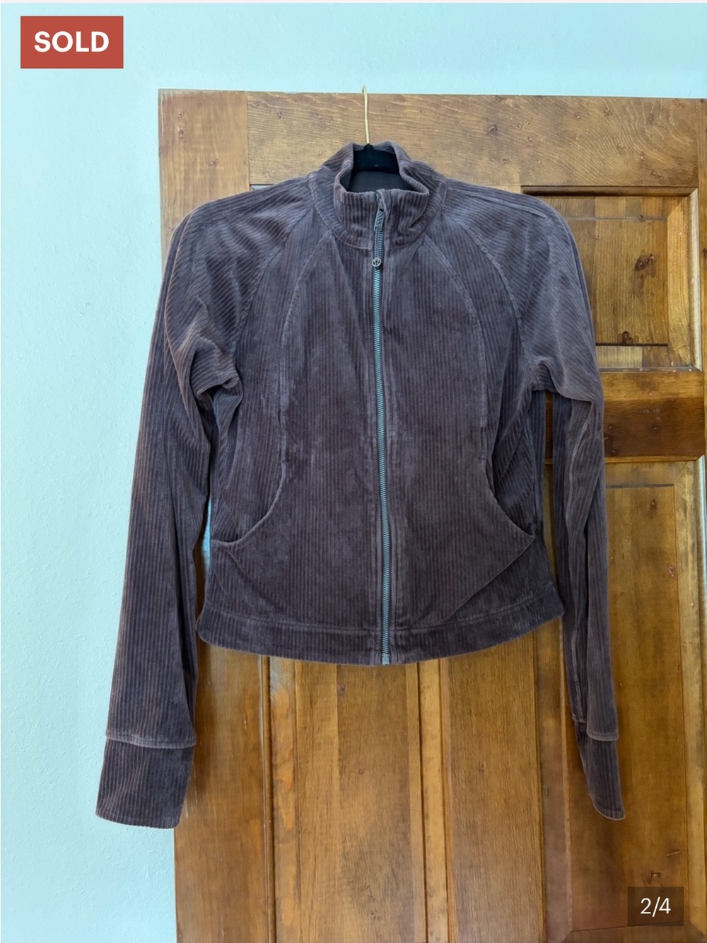 lululemon athletica Brown Corduroy Zip Jacket
